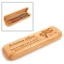 Bamboo Double Pen Set - Two Bamboo Pens or Pencils